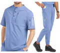 CoreDuty Wear Men's Scrubs Set - Ceil Blue