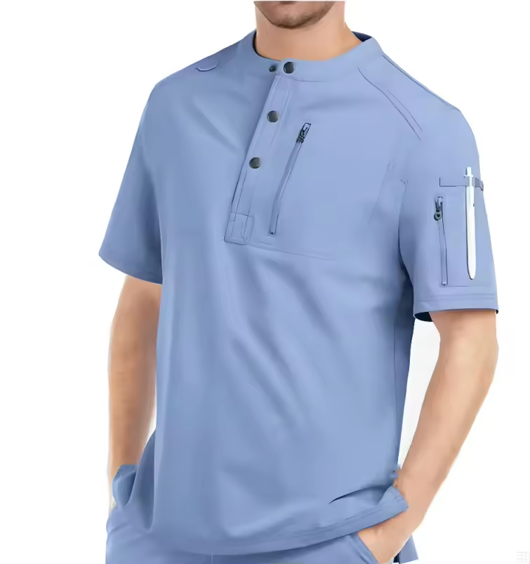 CoreDuty Wear Men's Scrubs Set - Ceil Blue